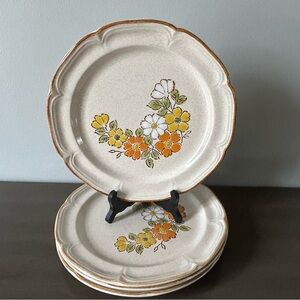 Vintage Hearthside Spring Garden Baroque Floral Dinner Plates